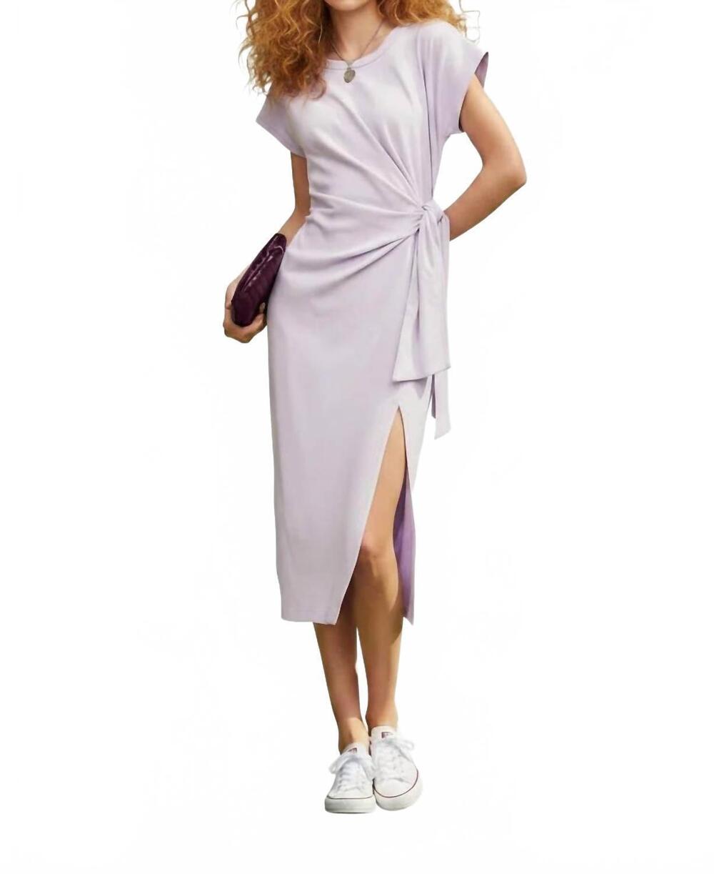 NEW FIFTEEN TWENTY marisa side-knot midi dress in purple